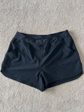 Lands' End Black Women's Athletic Swim Shorts